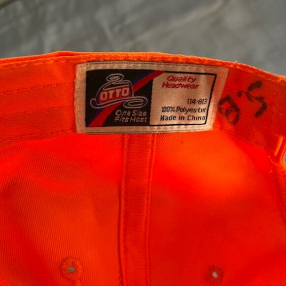 Blaze Safety Orange Baseball Cap, One size fits all, 100 % Polyester - Picture 2 of 3